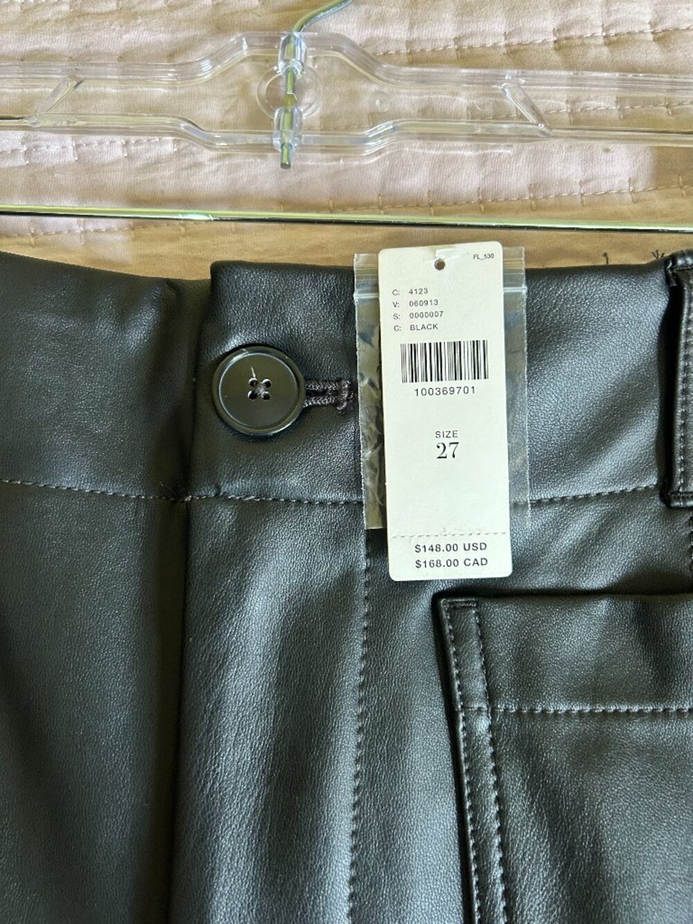 Anthropologie Colette Pants Faux Leather BNWT - Picture 2 of 5
